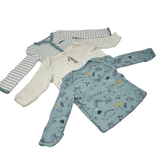 3 Baby Sleep Sacks - Cream, Blue, & Blue & White Stripe - Size - 3 Month‎ - Picture 1 of 11